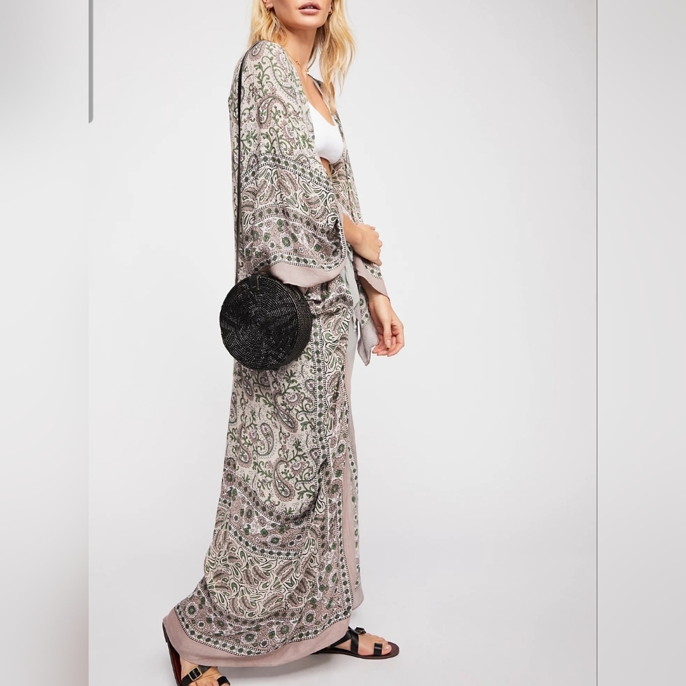 Free People Eternal Flame Maxi Kimono Paisley